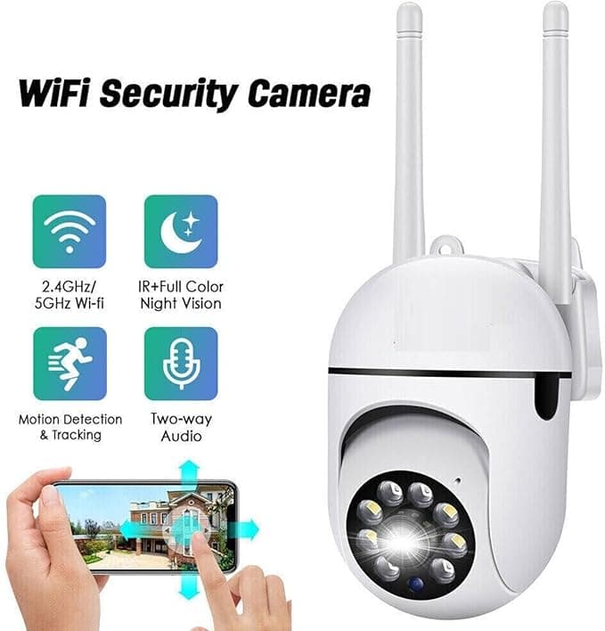 Honyman - PLUS 3 MP FHD WiFi Indoor Mini Fox Ptz Security Camera with Color Light Vision, 360° Ptz Rotation, Motion Tracking, Two Way Audio and Multi Users View (Mini Dome K-802) thumbnail 2