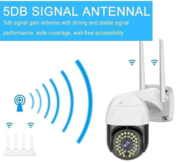 Honyman - 360 WiFi 1080p 3MP 360 Degree Pant Tilt Smart Ptz Wireless Security Camera Indoor Outdoor Security Motion Detection Two Way Audio Watch Live View Camera Home Office Surveillance (K-804) thumbnail 4